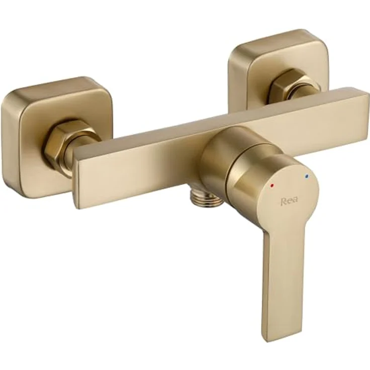 wohnwerk.idee Duscharmatur Einhebelmischer mit Handbrause, modernes Design, Wandmontage, ergonomischer Hebel – Bild 2