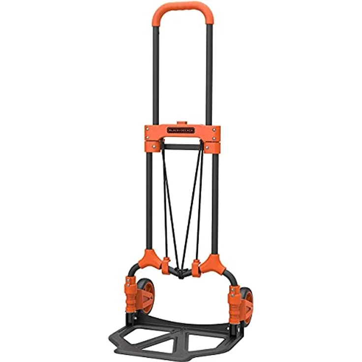 Black + Decker Sackkarre Handwagen faltbar, Transportkarre mit Teleskop-Griff, bis 65 kg, schwarz – Bild 2