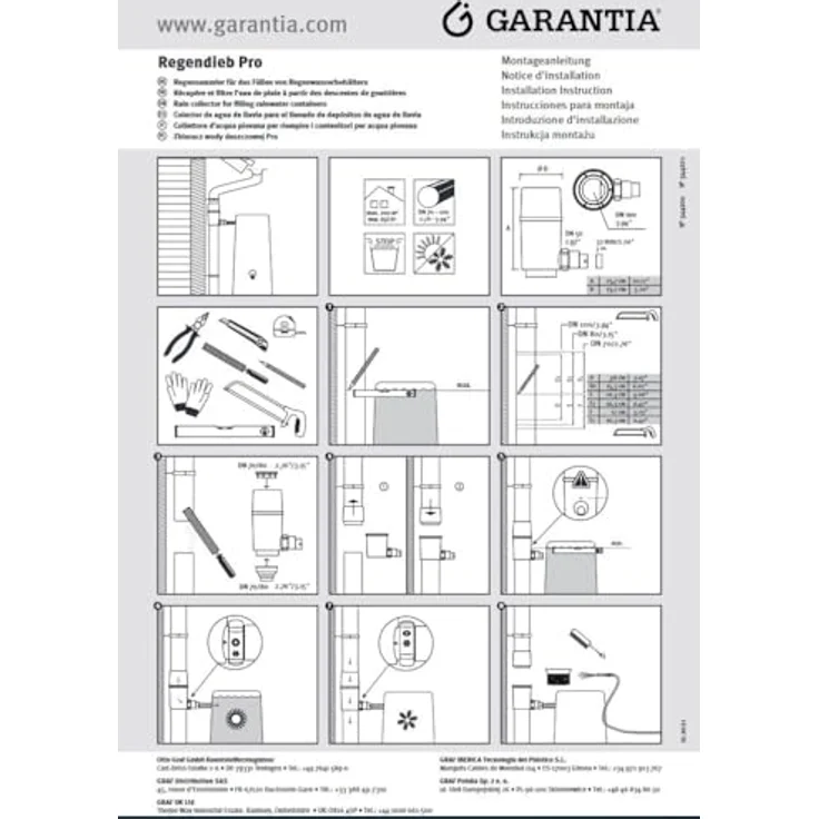 Garantia Fallrohrfilter Regendieb Pro Grau Bewässerungszubehör – Bild 3