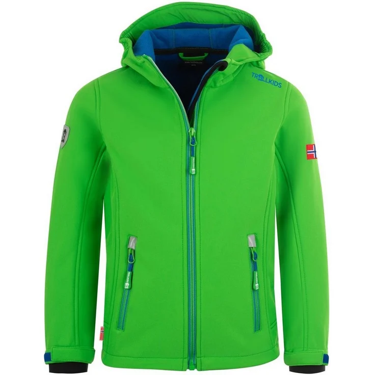 TROLLKIDS Softshelljacke Kids Trollfjord Jacket, winddicht, wasserabweisend, atmungsaktiv, in Kontrastfarbe – Bild 1