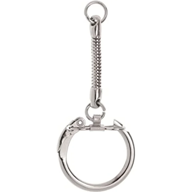 GLOREX 6 1835 014 Schlüsselanhänger, Metall, silber, 25 mm – Bild 1