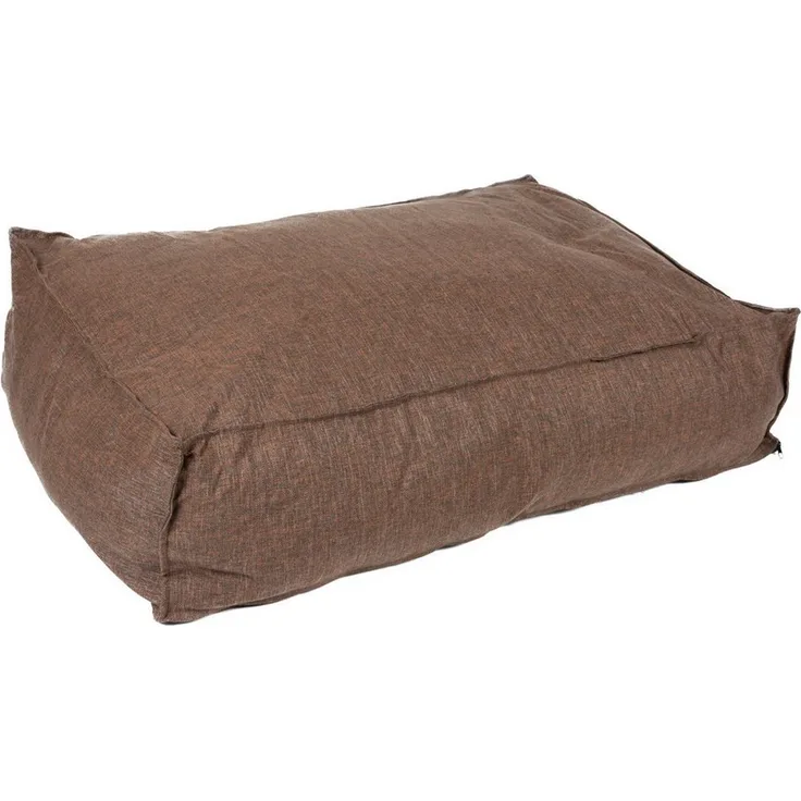 DUVO+ Tierkissen Hundematratze Textura, rechteckig, braun, rutschfest, waschbar bei 30 °C, 100 % Polyester