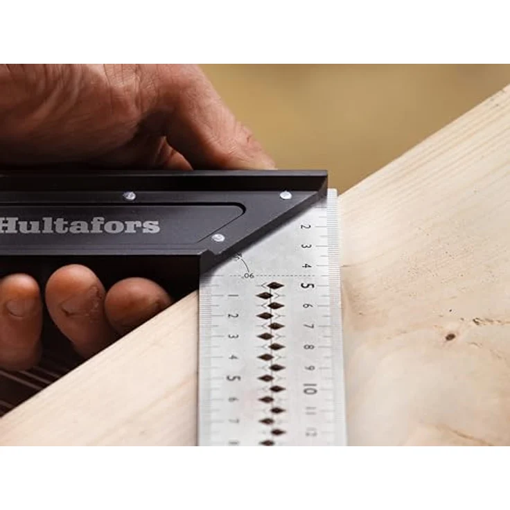 Hultafors Winkel Pro 205mm x 45mm, Aluminium mit Toleranz von ±0,03°, 45°/90°/135°, Anreißfunktion & Mittellinie, Messfunktion für Längen & Winkel, Made in EU, Modell 260303 – Bild 4