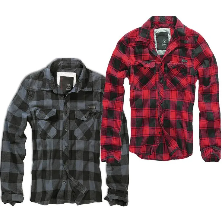 Karohemd schwarz/grau, Gr.4XL