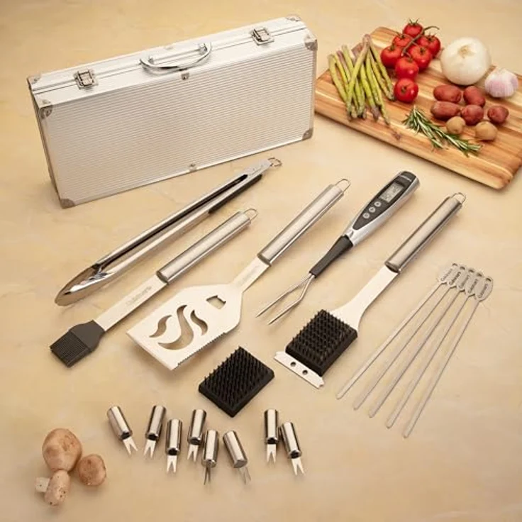 Cuisinart 14 Deluxe Grillbesteckset Grillwerkzeug, Edelstahl – Bild 10