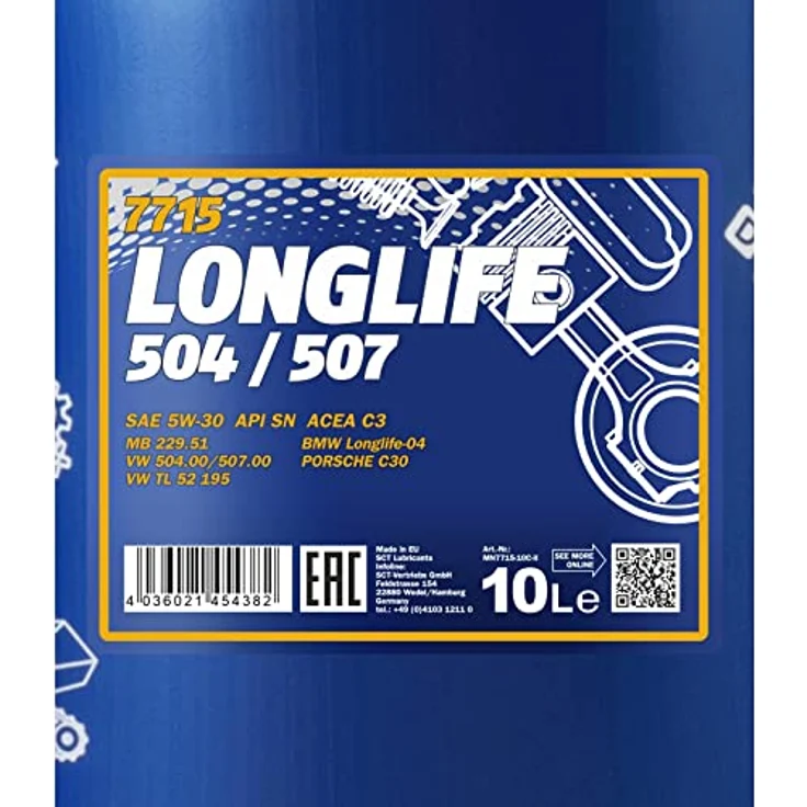 MANNOL 10L O.E.M. 5W-30 Longlife Motoröl – Bild 2