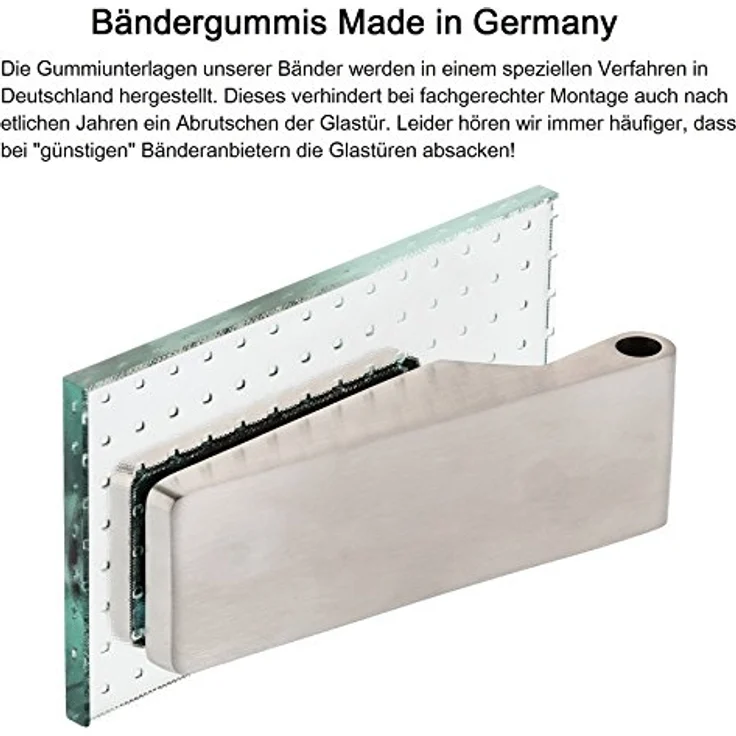 ck-türbeschläge Glastürbeschlag ''Q'' Set PZ | V2A Edelstahl matt | inkl. Studiobändern | metallische Innenmechanik | New Orleans 353456436 – Bild 4