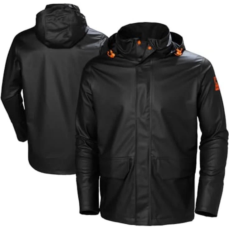 Helly Hansen Regenjacke GALE RAIN JACKET 70282, Arbeitsjacke mit verlängertem Rücken und YKK® Frontreißverschluss, blau – Bild 2