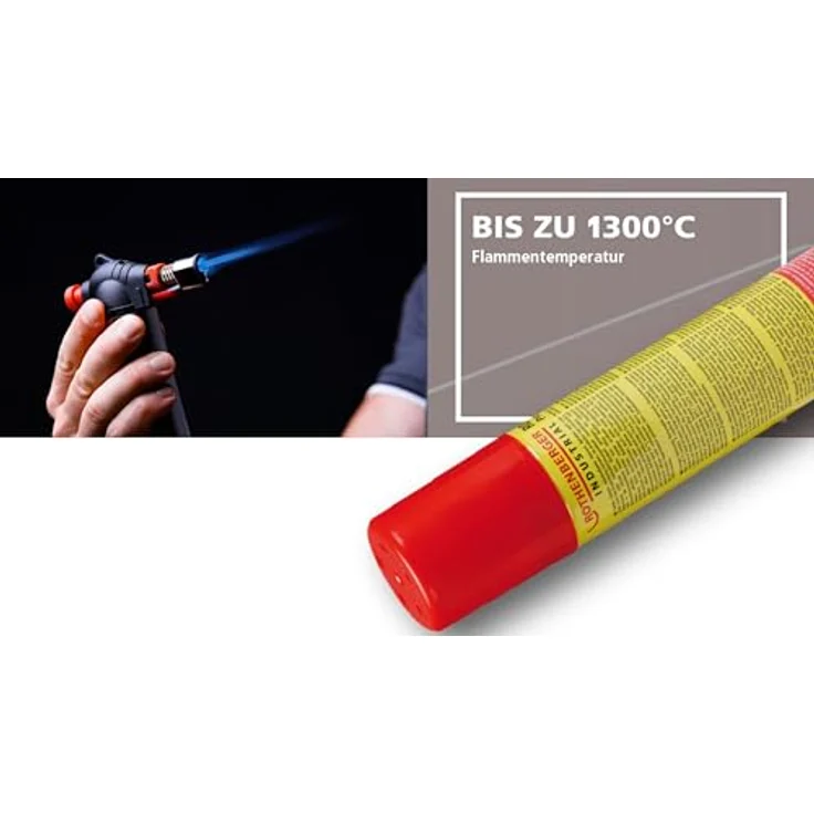 ROTHENBERGER Industrial RoFill Super 4x Nachfüllgas 100 ml, Gaskartusche mit hohem Reinheitsgrad für Feuerzeuge und Gasbrenner inkl. 5 Adapter – Bild 5