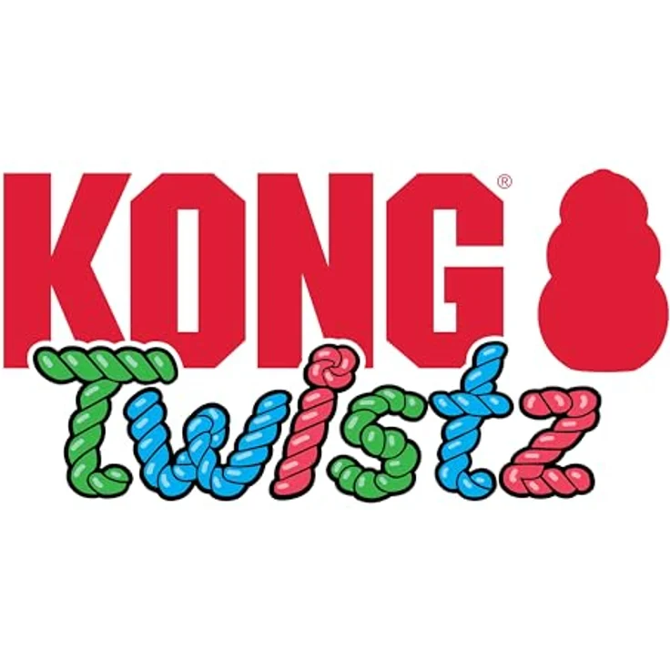 KONG Twistz Ring Dog Toy Small Red Green Blue – Bild 5