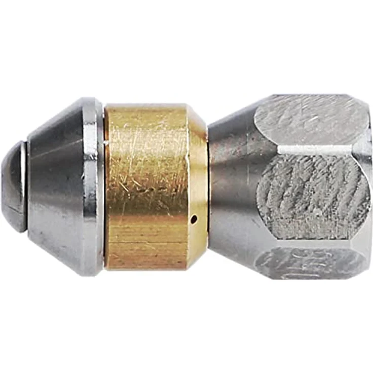 McFilter | Rohrreinigungsdüse für Hochdruckreiniger, rotierend Einlass 1/8" IG, 3 x 0,8 mm - 050, Edelstahl/Messing – Bild 5