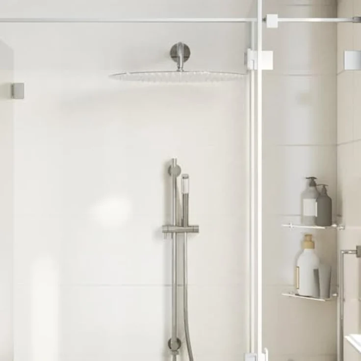 vidaXL Regenduschkopf Regenbrause Edelstahl 304 50 cm Rund - Robust & langlebig, entspannendes Duscherlebnis, Anti-Kalk-Düsen – Bild 4