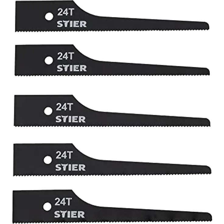STIER Stichsägeblatt für STS-100 24 Zähne 5 Stk