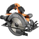 AEG 18 V PRO18V Brushless Akku-Handkreissäge BKS18BL2-0 (Sägeblatt-Ø 190 mm, Schnitttiefe 90°/45° 68/47,5 mm, werkzeuglose Einstellung, inkl. Sägeblatt,Parallelanschlag,o, Akku & Ladegerät im Karton)