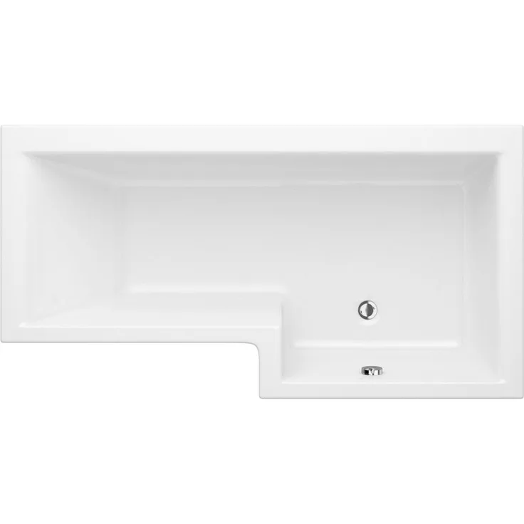 HAK Badewanne SYNA, 167,5x85/70x40 cm, rechts mit Duschzone und optionalen Front- und Seitenschürzen