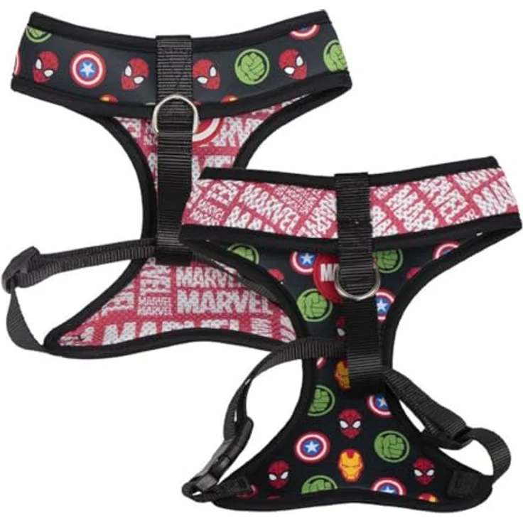 Cerdá for Fan Pets, Brustgeschirr mit Marvel Motiven, Größe M, aus 100% Polyester, strapazierfähiger Stoff mit Metallanhängern, offiziell lizenziert von Marvel – Bild 2