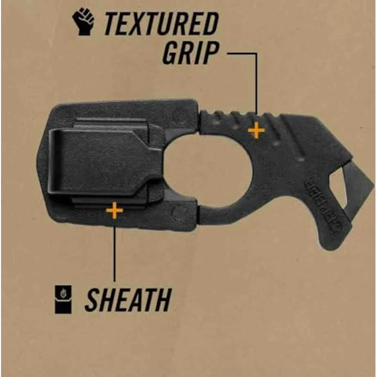 Gerber Gurtschneider 22-01944, Strap Cutter mit Glasbrecher, 11,1 cm, Schwarz, geeignet für Rettungskräfte – Bild 3