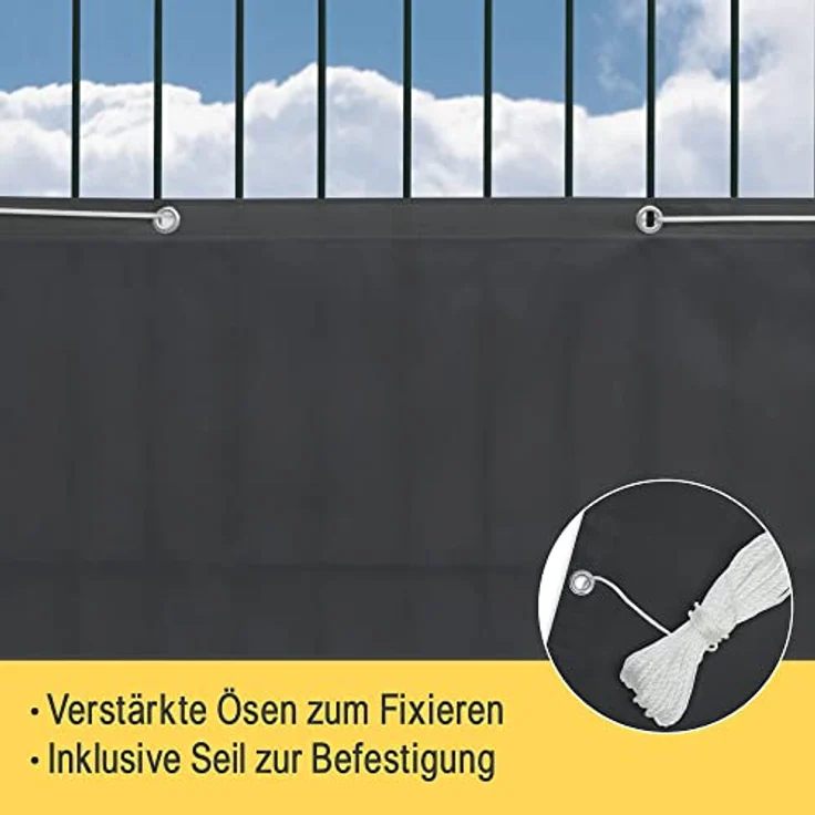 Sol Royal SolVision PES Balkonumspannung PB2 300x90cm Anthrazit – Bild 6