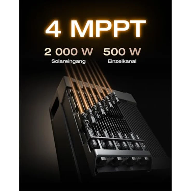 EF ECOFLOW STREAM Ultra X, 3,84kWh Balkonkraftwerk mit Speicher, 4 MPPT Solareingang, 2300W Dual AC-Anschlüsse, Plug & Play, 23kWh Kapazität, 6000 Zyklen, wasserdicht – Bild 4
