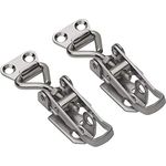 FT-Germany [2er Set] Spannverschluss - 2x Spannverschlüsse aus Edelstahl - Premium Spannverschluß mit Haken 80mm bis 90mm Kistenverschluss rostfrei verstellbar Hebelverschluss Sicherheitsverschluss