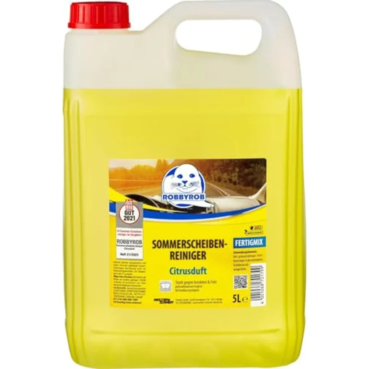 ROBBYROB 8806000000 Sommerscheibenreiniger, biologisch abbaubar, Zitrus Duft, 5 L