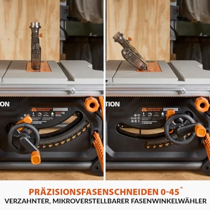 Evolution Power Tools R255TBL Tischkreissäge, Tragbare Multimaterialsägemaschine mit 85 mm Schnitttiefe und 45° Neigewinkel – Bild 7