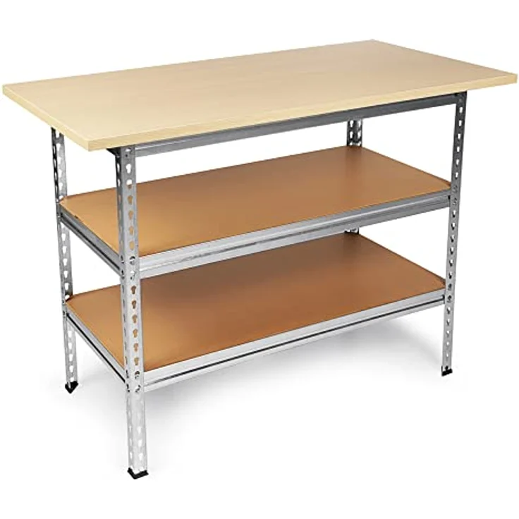 ONDIS24 Werkbank Werkstatt Ecklösung »Sparfuchs«, 2-tlg, 180 x 120 x 85 cm, bis 320 kg belastbar, 25 mm Arbeitsplatte – Bild 5