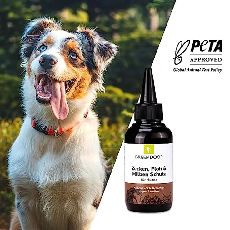 GREENDOOR Fellpflege Anti Zecken, Flöhe und Milbenschutz, natürliche Formulierung mit hoher Verträglichkeit, 100% biologisch abbaubar – Bild 3
