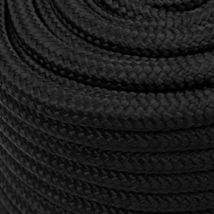 vidaXL Bootsseil Ankerleine Schwarz 18mm 100m Polypropylene - Robuste und witterungsbeständige Festmacher Tauwerk für Boote und Yachten – Bild 5