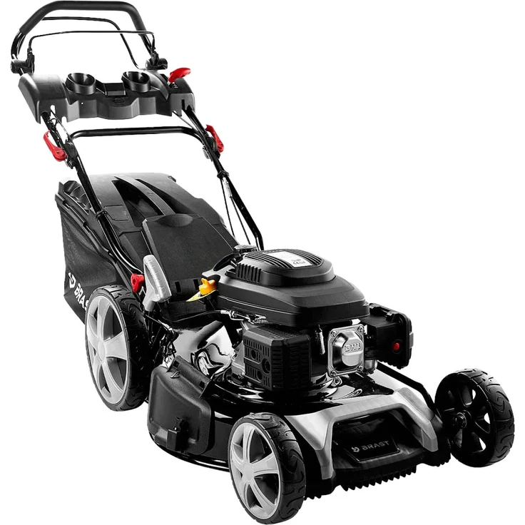 BRAST Benzinrasenmäher 5,2kW (7PS), 55cm Schnittbreite, 60L Fangkorb, Stahlgehäuse, Power