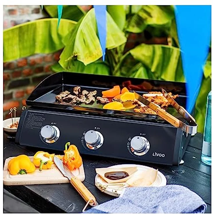Livoo DOC277, Plancha Gas 7,5 kW mit emaillierter Stahlplatte 61 x 38 cm und automatischer Zündung – Bild 9