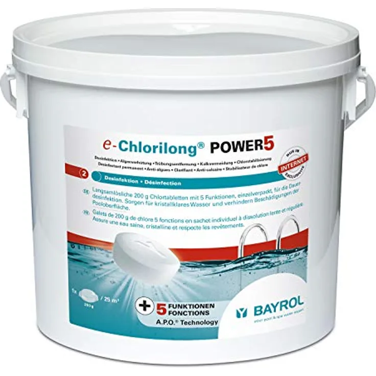 Bayrol Chlorilong Power 5 Multifunktionstablette   250 g Chlordesinfektion 5 kg