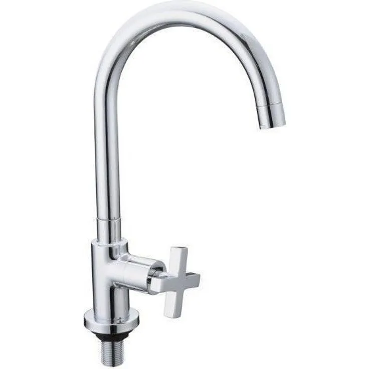 Primaster Kaltwasserarmatur Linz, Hochdruckarmatur verchromt mit Einhebelmischer, 29,2 cm Höhe