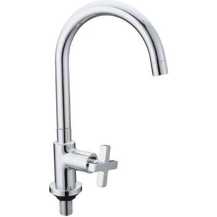 Primaster Kaltwasserarmatur Linz, Hochdruckarmatur verchromt mit Einhebelmischer, 29,2 cm Höhe