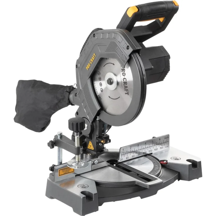 Procraft PGS20bb, Akku Kappsäge 20 V, 210 mm Brushless, mit Laserführung und drehzahlverstellbarem Motor, Solo-Version ohne Akku und Ladegerät