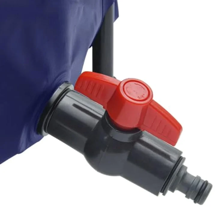 vidaXL Bewässerungssystem Wassertank faltbar, 250 L PVC mit Wasserhahn, blau, ideal für Gartenbewässerung und Outdoor-Aktivitäten – Bild 7