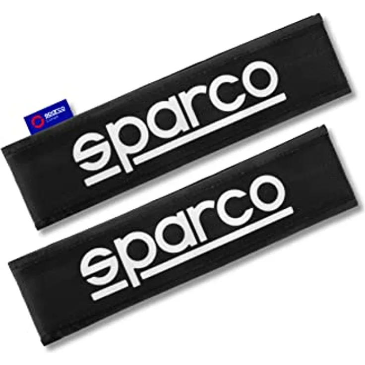 SPARCO 2er Set Universal SPC Gurtpads Schwarz Polyester Schwarz Universal