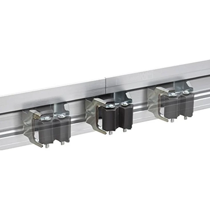 Meister Gerätehalterleiste 800 mm - Geräteleiste & 4 Gerätehalter - Aluminium - Leichte Montage - Werkzeughalter - Gerätehalter für Gartengeräte - Stabile Werkzeugleiste für die Wand-Montage - 9953360 – Bild 3
