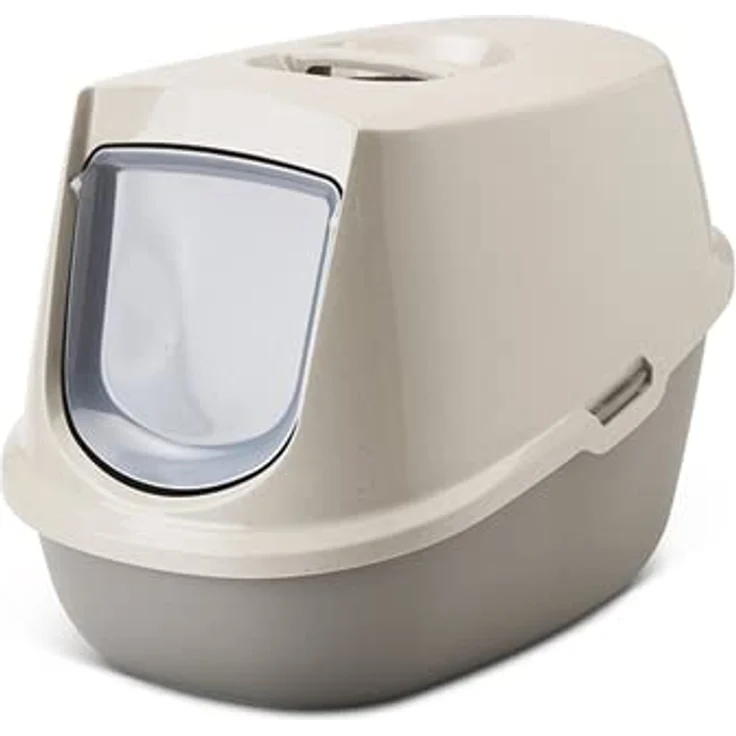 Nobby Katzentoilette Manon grau mit integriertem Filter und Griff – Bild 4