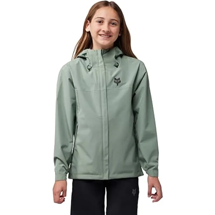 Fox JACKET 24 YTH RANGER 2.5L WATER MOSS, Velojacke für Mädchen mit 5K/5K Wetterschutz, Grün, Größen 140, 146, 152, L