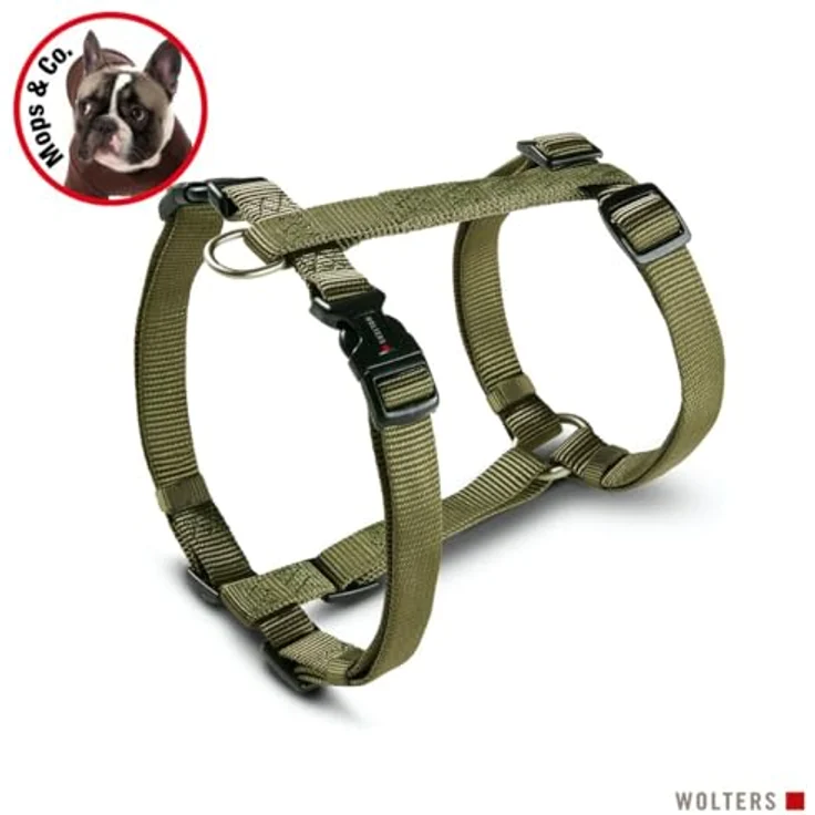 Wolters Hunde-Geschirr Professional, stufenlos verstellbar aus extra robustem Nylon, Sondergröße für Mops und Bulli, in verschiedenen Größen – Bild 2