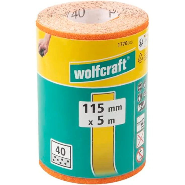 wolfcraft 1 Schleifpapier auf Rolle K40 5x115 mm - Preisvergleich – Bild 2