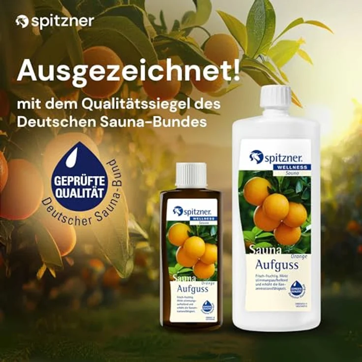 Spitzner Saunaaufguss Orange Wellness, 190 ml Konzentrat mit ätherischem Orangenöl – Bild 3