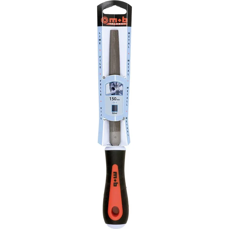 MOB Werkstattfeile Halbrund 200mm H2, langlebige Feile mit hochwertigem Stahlblatt und garantierter Härte von 65±2 HRC