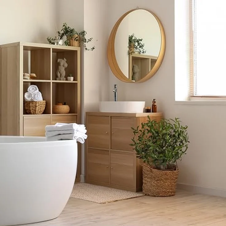 hjh OFFICE Kunstpflanze Olive S 70 cm - Immergrün, Pflegeleicht, Realistische Nachbildung aus Kunststoff & Kunstseide, Grün, Ideal für Indoor und geschützten Outdoorbereich – Bild 3