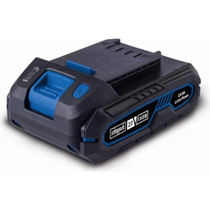 Scheppach 2 Ah Lithium-Ionen-Akku 20V Ersatzakku | 20V-IXES-Serie | 3-stufige LED-Anzeige | Staub- & korrosionsgeschützt, blau – Bild 1