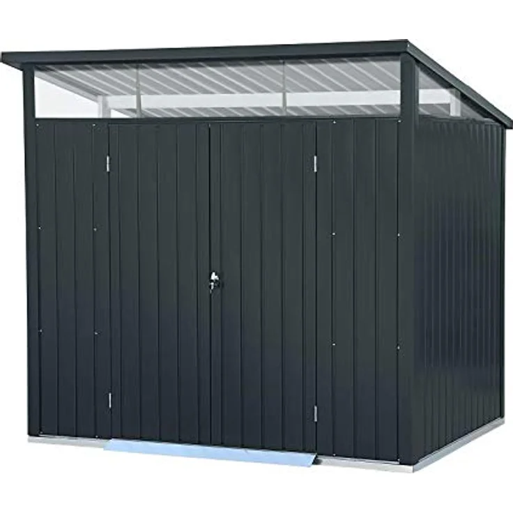 Duramax Metallgerätehaus Palladium 8x6, Gartenhaus mit doppelter Flügeltür, anthrazit – Bild 7