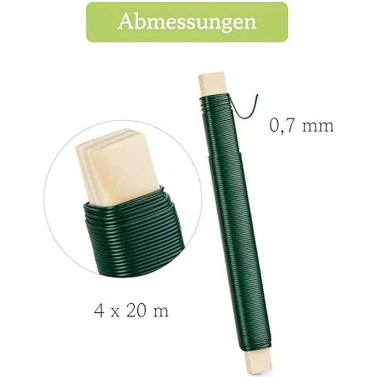 Owngrown Bindedraht Pflanzen 4x20m Garten Draht Und Pflanzenbinder Grün Pflanzen Draht – Bild 4