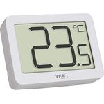 TFA Dostmann Innenthermometer digital, 30.1065.02, Raumtemperatur überwachen, Mini Thermometer, klein, weiß - Preisvergleich