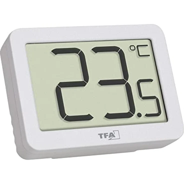 TFA Dostmann Innenthermometer digital, 30.1065.02, Raumtemperatur überwachen, Mini Thermometer, klein, weiß - Preisvergleich – Bild 1